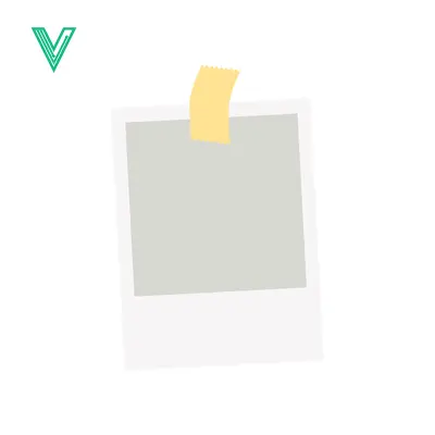 Polaroid Photo Frame with Yellow Tape