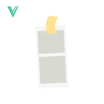Popular premium asset: Two blank photo frames taped to a white background