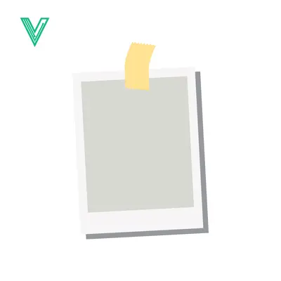 Blank Photo Frame with Yellow Tape