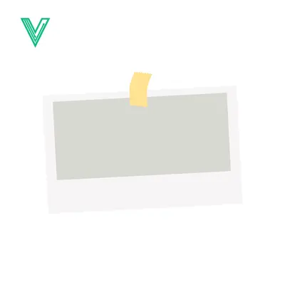 Blank Photo Frame with Yellow Tape