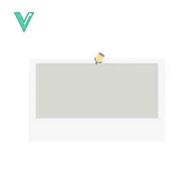 Blank Photo Frame Pinned to a White Background