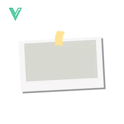 Blank Photo Frame with Yellow Tape Icon