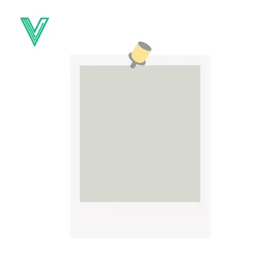 Aset premium populer: A blank polaroid photo pinned to a surface