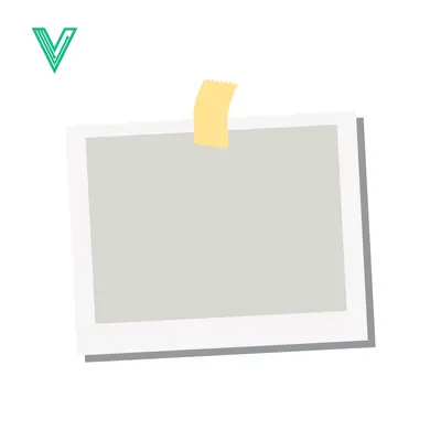 Premium design asset: Blank Photo Frame with Yellow Tape