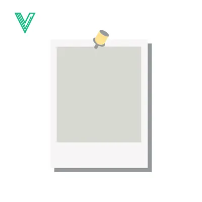 Aset desain premium: Blank Instant Photo Frame Pinned to a Surface