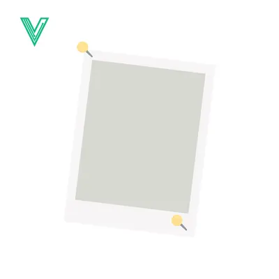 Blank Photo Pinned to White Background