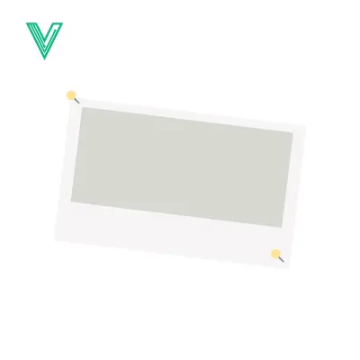 Polaroid Photo Pinned to a White Background