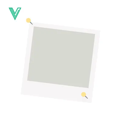 Blank Photo Frame Pinned to White Background
