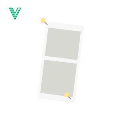 Aset premium populer: Two Blank Photo Frames Pinned on White Background