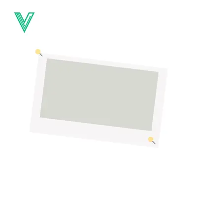 Blank Photo Frame Pinned to White Background