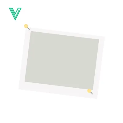 Blank Photo Frame Pinned on White Background