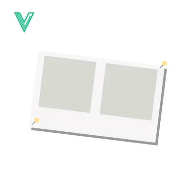 Two Empty Photo Frames Pinned on a White Background