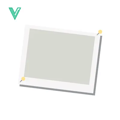 Minimalist Illustration of a Blank Paper Pinned to a Surface