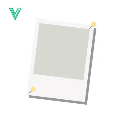 Aset desain premium: Blank Photo Frame Pinned to White Background