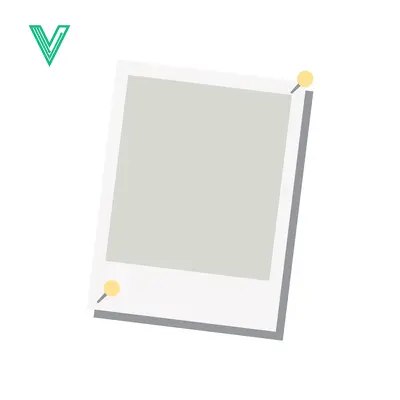 Blank Photo Frame Pinned to a White Background