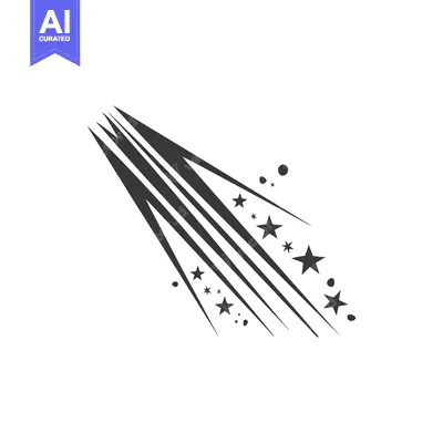 Premium design asset: Abstract black and white graphic with stars and diagonal lines