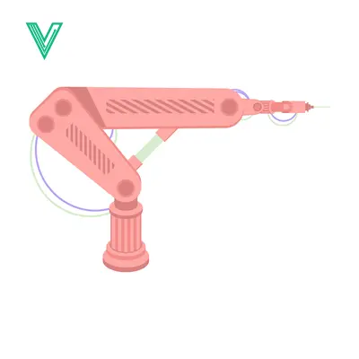 Premium design asset: Robotic Arm with Drill Bit in Industrial Setting