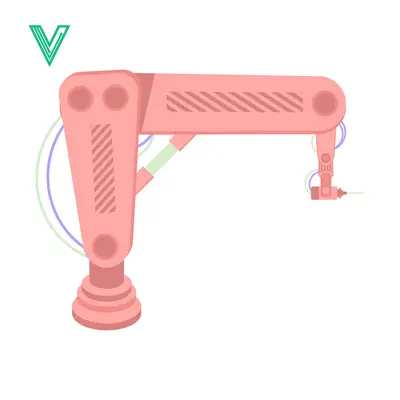 Aset desain premium: Robotic Arm in a Minimalist Style