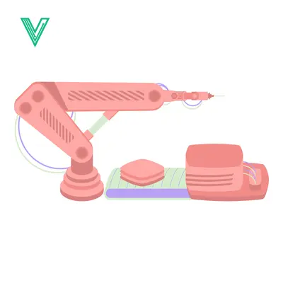Premium design asset: Automated Robotic Arm Manufacturing Process Illustration