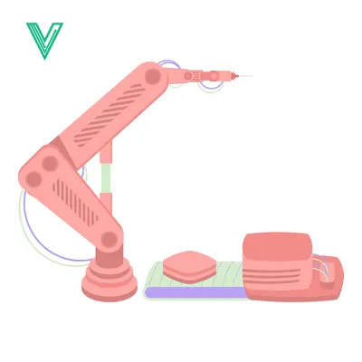 Robotic Arm with Industrial Base and Control Panel
