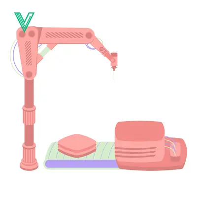 Aset premium populer: Robotic Arm 3D Printing a Product on a Conveyor Belt