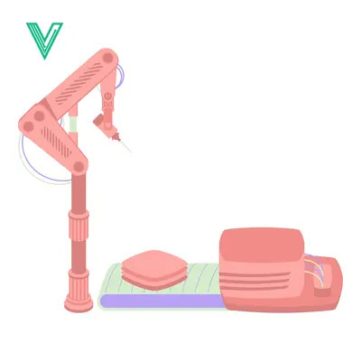 Robotic Arm and Medical Equipment Illustration