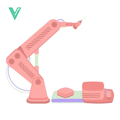 Robotic Arm with Control Panel and Base