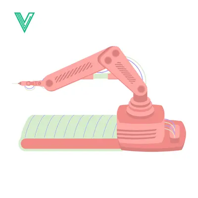 Automated Robotic Arm on a Conveyor Belt in a Factory Setting