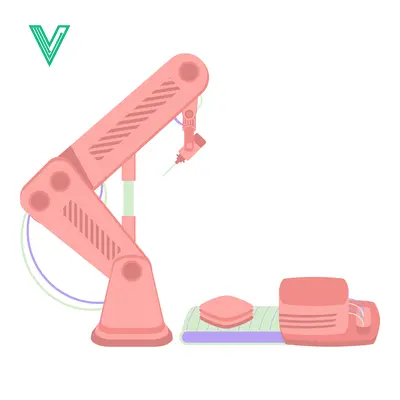Robotic Arm Assembly Line with Components