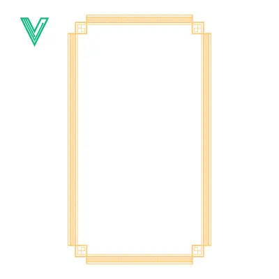 Elegant Golden Border Design with Subtle Pixel Accents