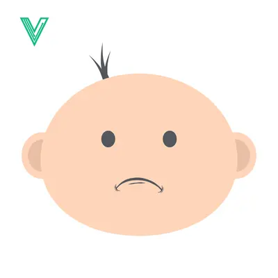 Sad Baby Face Icon Vector Illustration