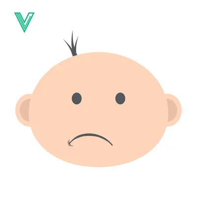 Sad Baby Face Icon Vector Illustration