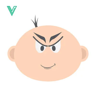 Angry Baby Face Cartoon Illustration