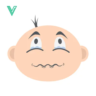 Cartoon Baby Face Crying Sad Emotion Illustration
