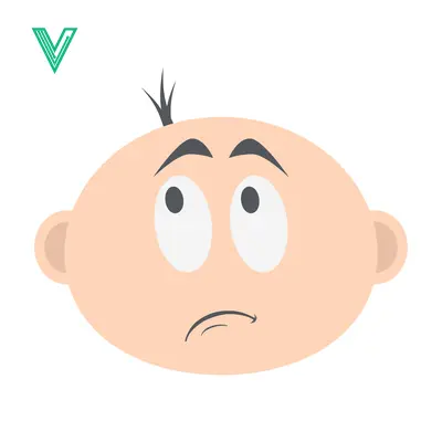 Confused Baby Face Cartoon Illustration