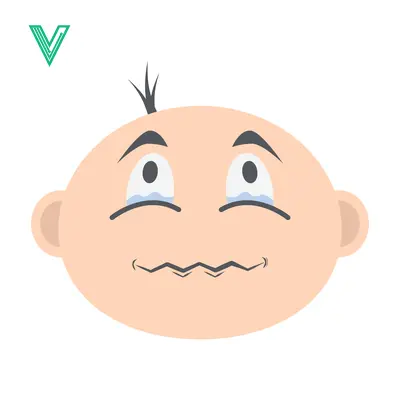 Cartoon Baby Face Expressing Sadness and Worry