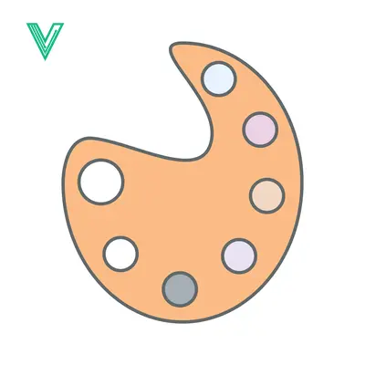 Artistic Paint Palette with Colorful Dots