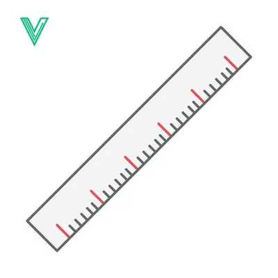 Simple Ruler Illustration with Measurement Markings