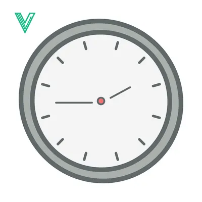 Simple Clock Face with Hour and Minute Hands Indicating Time