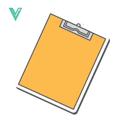 Simple Orange Clipboard Icon with Clip