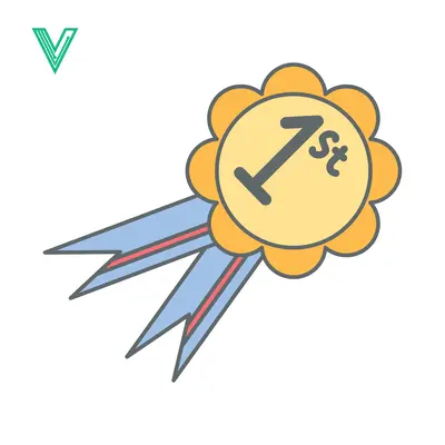 Aset premium populer: First Place Ribbon Award Icon Vector Illustration