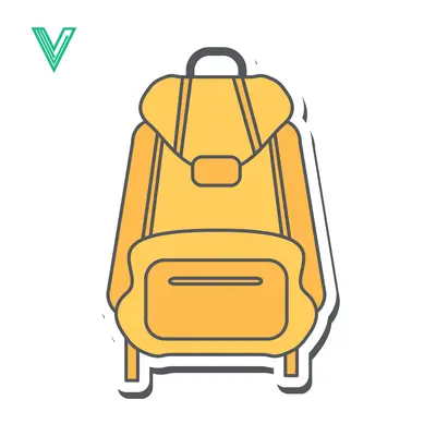 Yellow Backpack Icon for Travel and Education