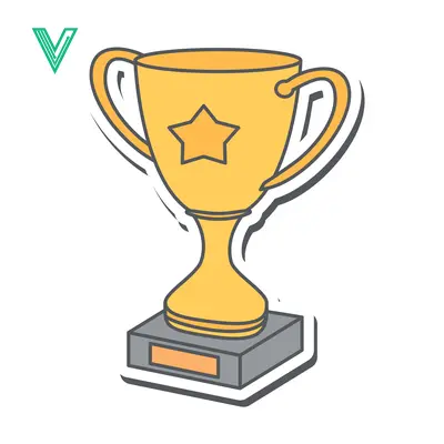 Aset desain premium: Golden Trophy with Star Emblem on Pedestal