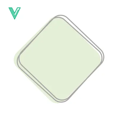 Aset desain premium: Minimalist Light Green Diamond Shape with Outline