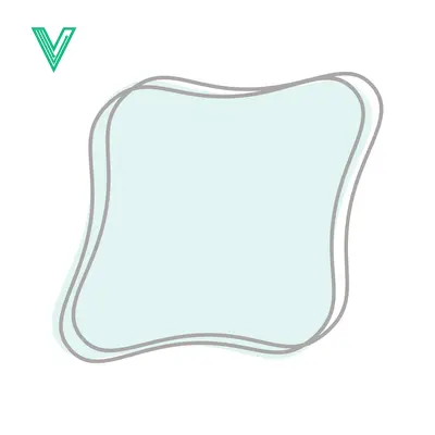 Abstract Organic Shape with Soft Pastel Colors and Subtle Outline