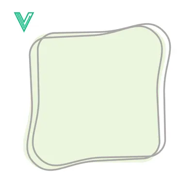 Abstract Organic Shape with Soft Pastel Green Color and Subtle Outline