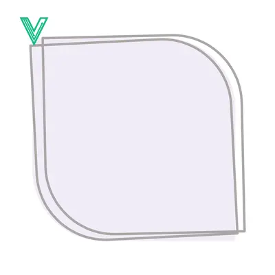 Abstract Geometric Shape with Rounded Corners and Subtle Gradient