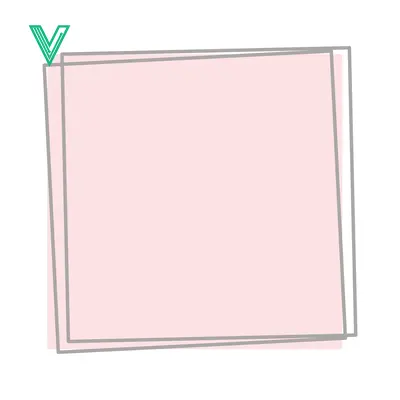 Minimalist Pink Square Frame with Subtle Gray Outline