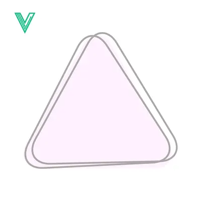 Soft Pink Triangle with Subtle Outline