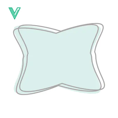 Aset premium populer: Abstract Light Blue Shape with Outline